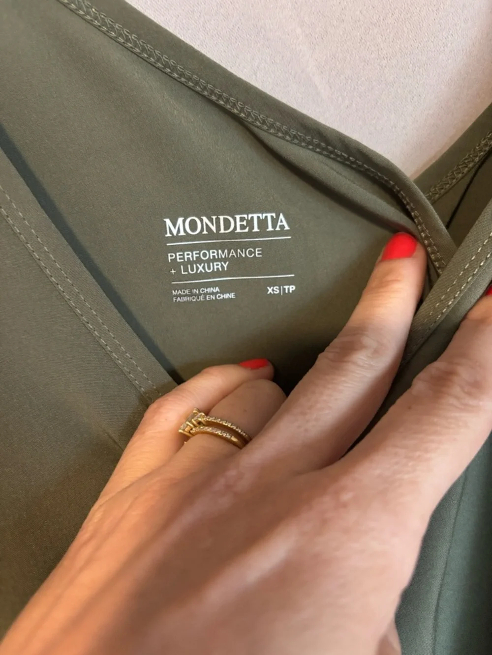 Mondetta Olive Utility Jumpsuit with Drawstring Waist- XS - Picture 4 of 6